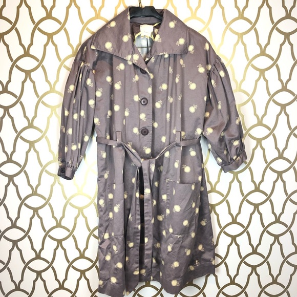 Anthropologie Jackets & Blazers - Anthropologie Elevenses Lila Dotted Trench Coat